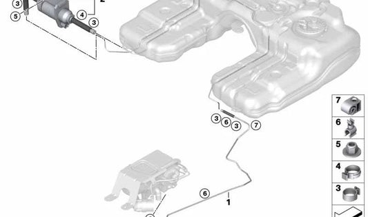 Bomba de combustible OEM 64129289013 para BMW F15, F85, F16, F86. Original BMW.