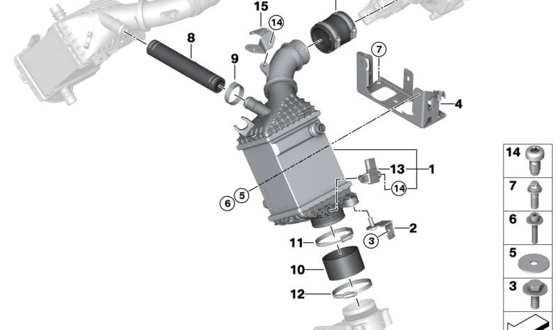 Manguera para BMW F90, G70, F91, F95, G06N, G09 (OEM 13717856923). Original BMW