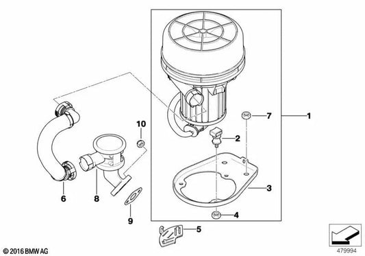 Soporte de Montaje para BMW X3 E83, Z4 E85, E86 (OEM 11723401027). Original BMW