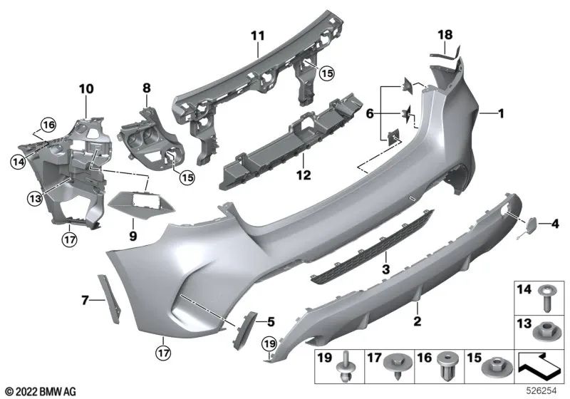 Película protectora parachoques trasero derecho para BMW F40 (OEM 51127471390). Original BMW