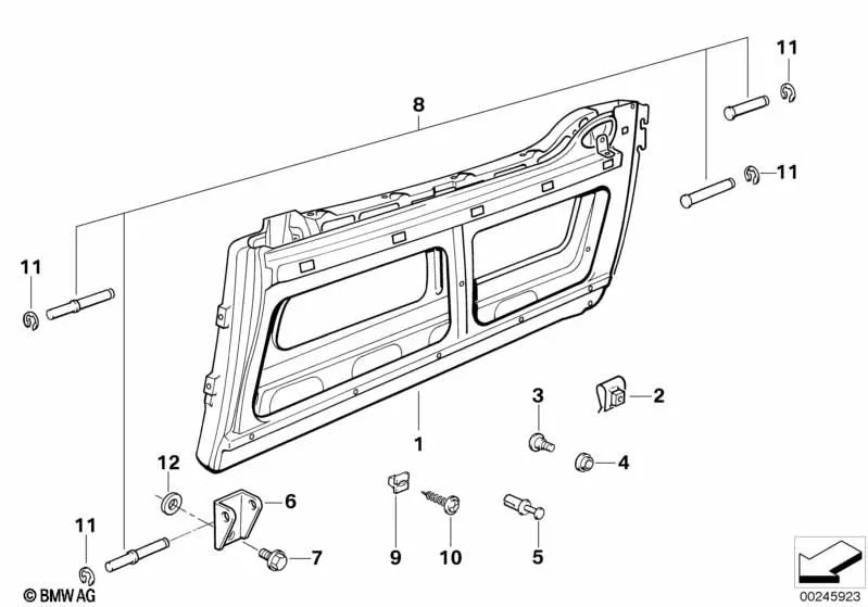 Lock for BMW E46, F30, F80 (OEM 51212208745). Original BMW