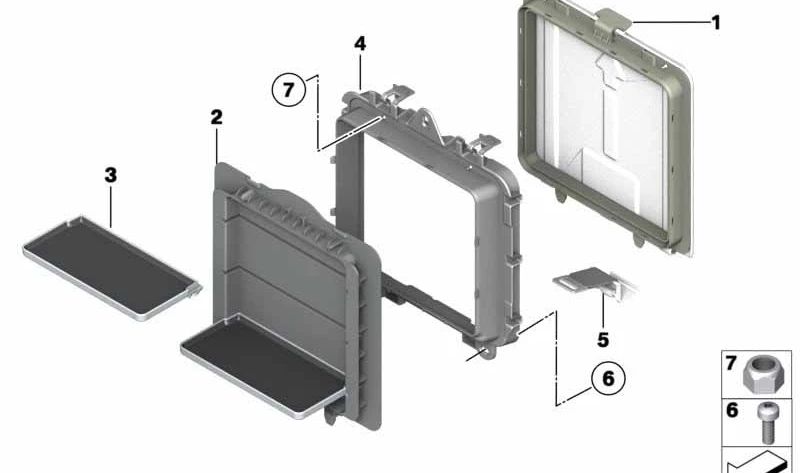 Original OEM storage rack 52209181610 for BMW Z4 (E89). Original BMW