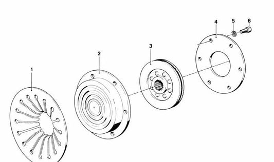 OEM 21211237573 Spring Disc for BMW (Compatible Models: E21, E30, E12, E28, E23, E24, E32). Original BMW.