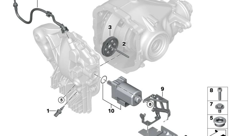 OEM intermediate gear 33148682487 for BMW G42, G20, G21, G22, G23, G26, G30, G14, G15, G16, G01, G45, G02, G05, G18, G06, G07, G29. Original BMW.