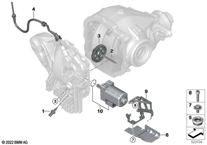 Eje intermedio para BMW G42 Serie 2, Serie 3 G20, G20N, G21, G21N, Serie 4 G22, G23, G26, Serie 5 G30N, Serie 8 G14, G15, G16, X3 G01, G01N, X4 G02, G02N, X5 G05, G05N, G18, X6 G06, G06N, X7 G07, G07N, Z4 G29 (OEM 33108687540). Original BMW