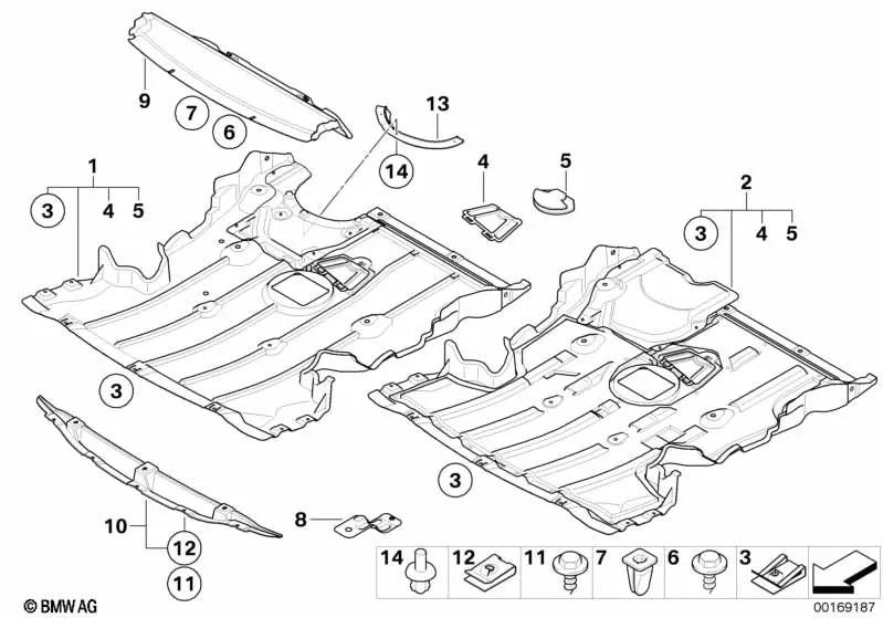 Screen under the hood for BMW E81, E87. Genuine BMW. . Genuine BMW