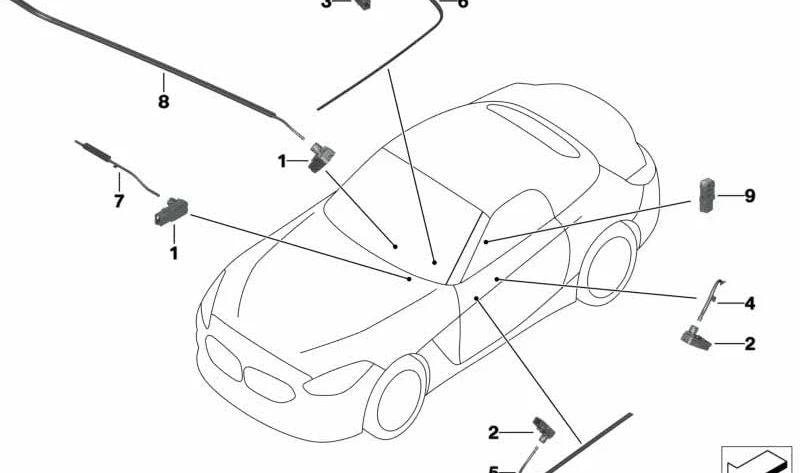 Luz interior tirador puerta izquierda OEM 63317938055 para BMW G29. Original BMW.