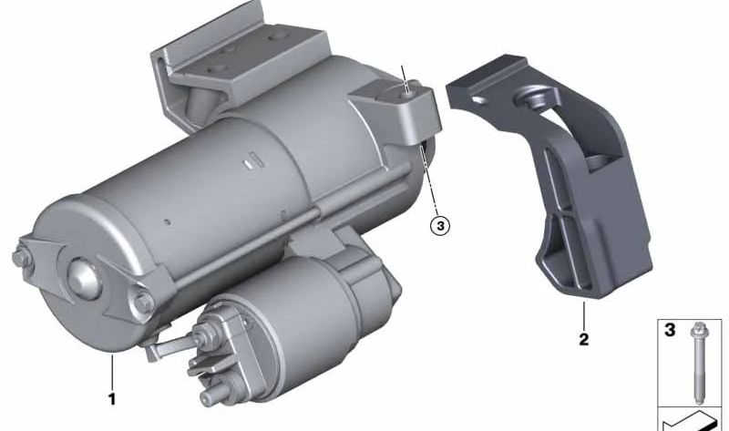 OEM 12415A7F8F8 Starter für BMW F30, F31, G30, G31, G38, G11, G12. Original BMW.