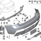 Tapa del gancho de remolque, imprimado, trasero para BMW Serie 2 F87, F87N (OEM 51128068537). Original BMW.