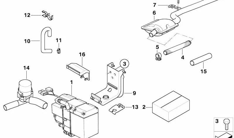 Manguera de admisión de aire para BMW Serie 5 E39, Serie 7 E38 (OEM 64128380934). Original BMW