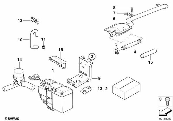 Unidad de calefacción adicional para BMW E39, E38 (OEM 64126918455). Original BMW