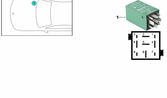 Door handle illumination control unit for BMW E38, E53 (OEM 61358383185). Original BMW