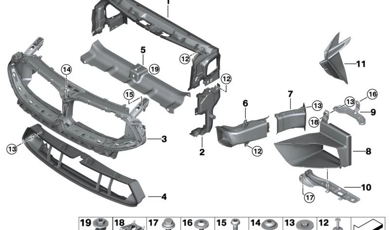 Tornillo de espuma para BMW Serie 3 E46, E90, E91, E92, E93, Serie 5 F07, F90N, Serie 8 F91, F92, F93 (OEM 51127894997). Original BMW