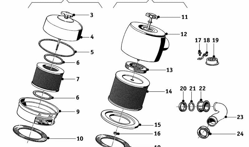 Elemento de Filtro de Aire para BMW (OEM 13721250315). Original BMW