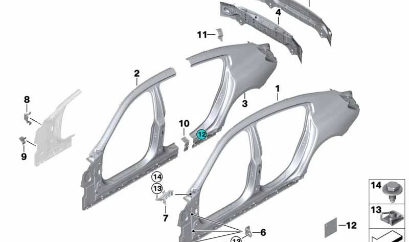 Soporte superior del depósito de agua limpiaparabrisas OEM 41007437511 para BMW F90, G30, G31, G38, F91, F92, F93, G14, G15, G16. Original BMW.