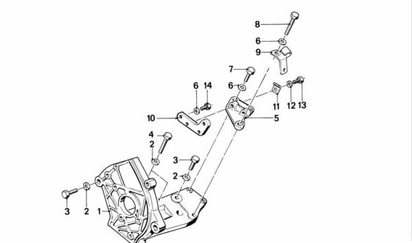 Soporte de cojinete para BMW Serie 3 E30, Serie 5 E28, E34 (OEM 13511279474). Original BMW