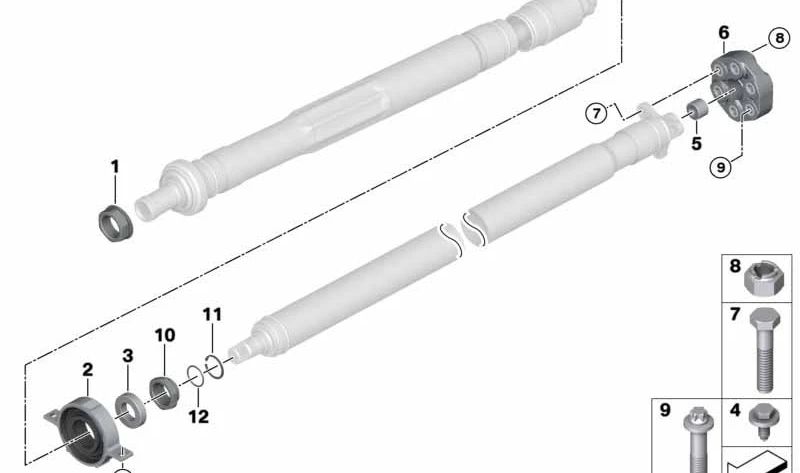 Gelenkscheibe para BMW F40, F44, MINI F60N (OEM 26118689360). Original BMW