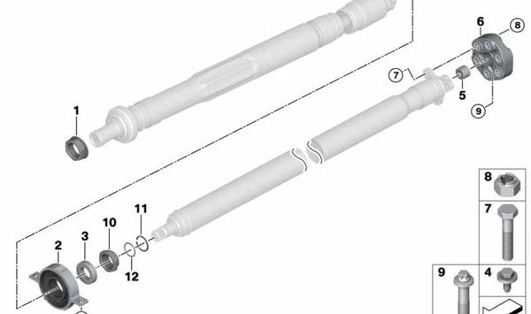 Gelenkscheibe para BMW F40, F44, MINI F60N (OEM 26118689360). Original BMW