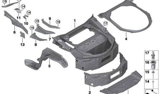 OEM 41007370344 boot floor for BMW i8 (I12, I15). Original BMW.