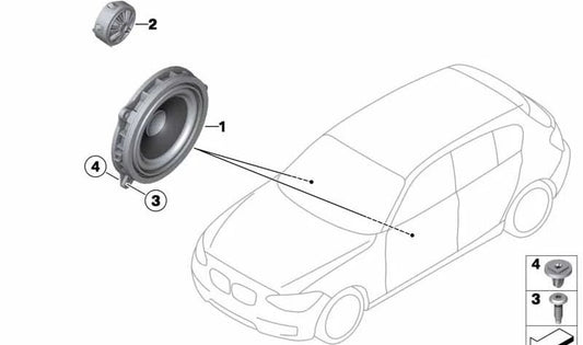 Acute Hifi OEM speakers 65132622802 for BMW F40, F44. Original BMW.