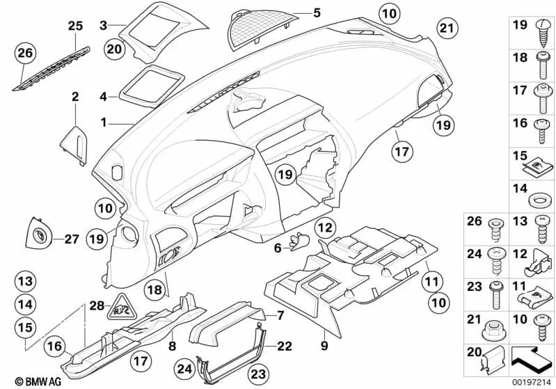 Abrazadera para BMW E60, E61, E63, E64 (OEM 51457127921). Original BMW