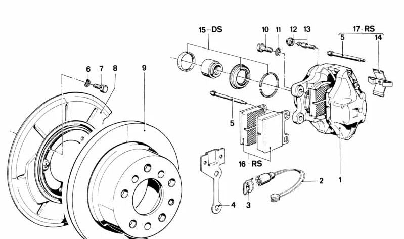 Disco de freno para BMW Serie 7 E23 (OEM 34211152298). Original BMW