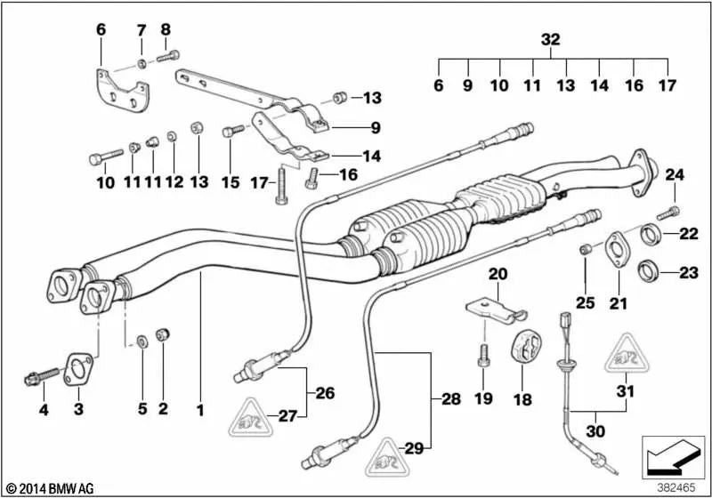 Sonda Lambda para BMW E46, E85, E86 (OEM 11781406621). Original BMW