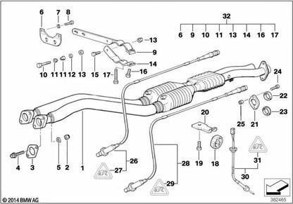 Sonda Lambda para BMW E46, E85, E86 (OEM 11781406621). Original BMW