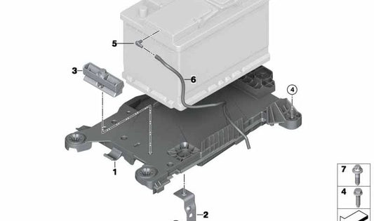 Supporto BAT per la BMW 2 F45 Series, F46, X1 F48, F49N, X2 F39, Mini F54, F55, F56, F57, F60N (OEM 61219304350). BMW originale