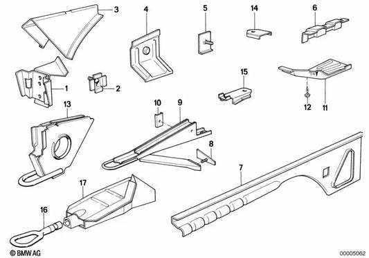 Soporte izquierdo para BMW E24 (OEM 41141863021). Original BMW