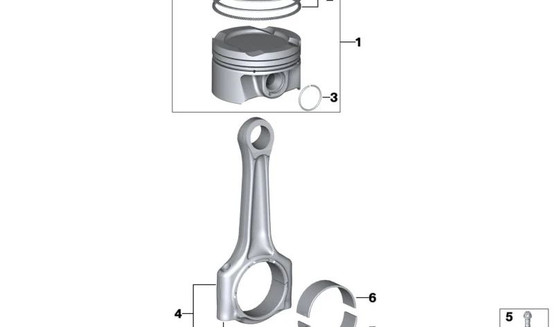 Connecting Rod Set for BMW 1 Series F20 F21, 2 Series F22 F23 F45 F46, 3 Series E90N E91N F30 F31 F34, 4 Series F32 F36, 5 Series F11N X1 E84 F48, MINI F54 F60 R55N R56N R58 R59 R60 R61 (OEM 11248473777). Original BMW