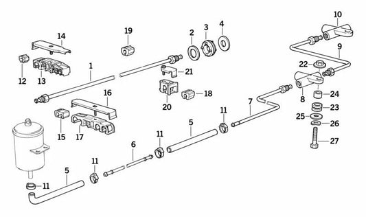 Separador OEM 37121131780 para BMW E34, E32, E31. Original BMW