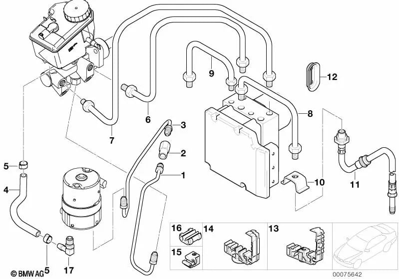 Tubería para BMW Serie 3 E46 (OEM 34532282288). Original BMW