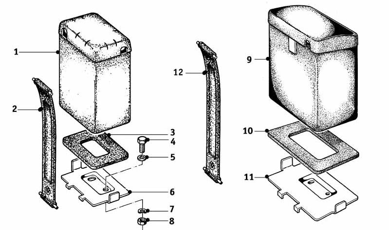 Base para varios modelos/series de BMW (OEM 61218042211). Original BMW