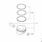 Piston ring repair kit for BMW 3 Series E46, Z4 E85, E86 (OEM 11257834014). Original BMW.