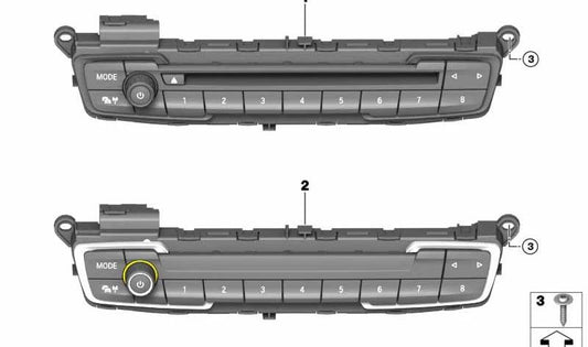 Audio-Steuergerät für BMW 2er F45, F46, X1 F48, X2 F39 (OEM 64119371458). Original BMW