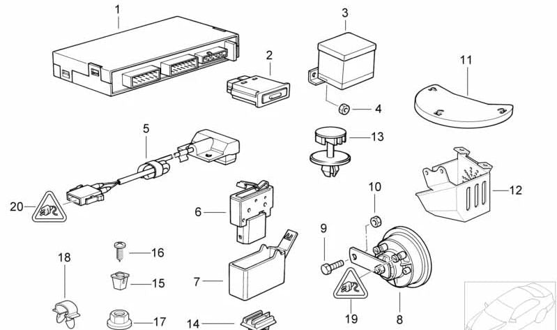 Sensor de Inclinación para BMW E36 (OEM 65756923214). Original BMW