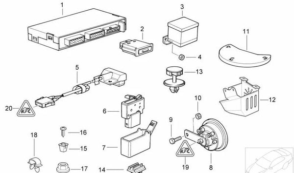 Sensor de Inclinación para BMW E36 (OEM 65756923214). Original BMW