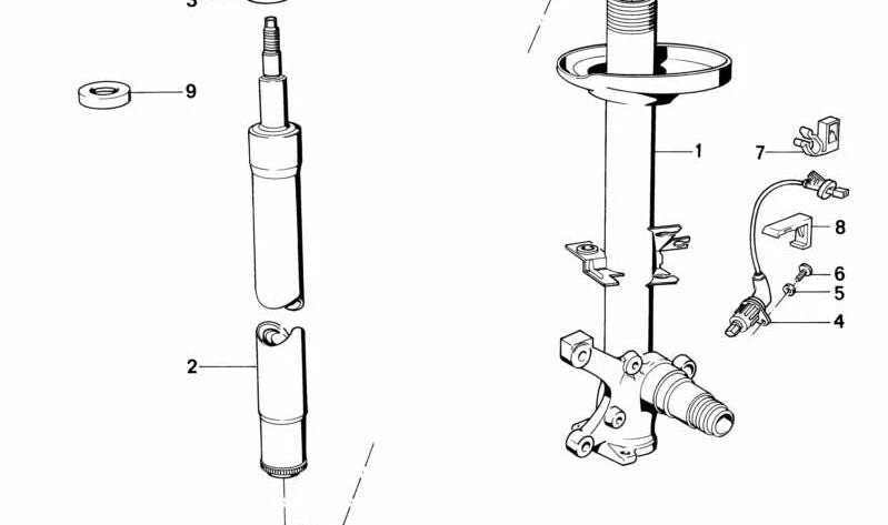 Shock Absorber Insert for BMW 5 Series E34 (OEM 31321092284). Genuine BMW