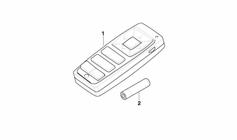 Rear remote control for BMW X5 E70, X6 E71, E70N, E72 (OEM 65509179844). Original BMW.