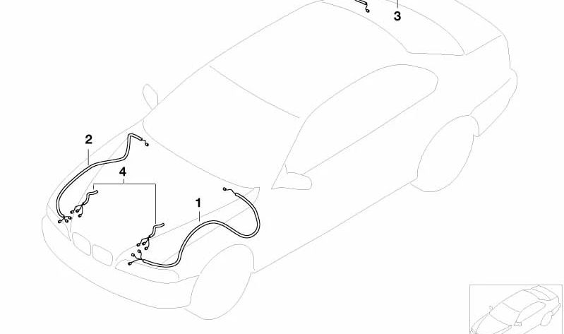 Ersatzkabelsatz für BMW 3er E46 (OEM 61126939279). Original BMW