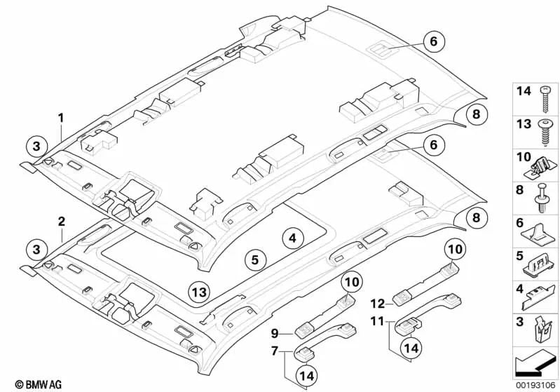 Asidero trasero derecho para BMW X5 E70, E70N (OEM 51166977710). Original BMW