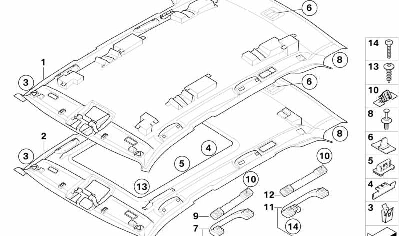 Asa de techo (Haltegriff) OEM 51166977700 para BMW X5 (E70). Original BMW.