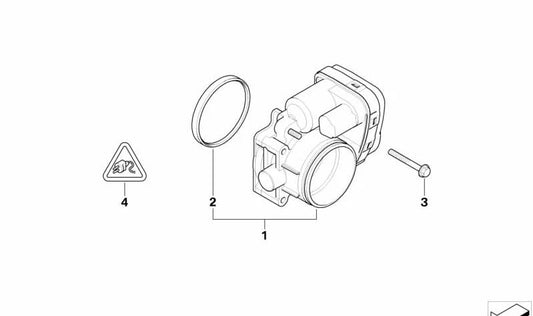 Cuerpo de aceleración para BMW E81, E87N, E90, E91N, E92 (OEM 13547561067). Original BMW