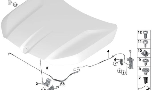 Passive Sperre für BMW 5er F90, G30, G31, 6er G32, 7er G11, G12, 8er F91, G14, X3 F97, G01, X4 F98, G02, X5 F95, G05, X6 F96, G06, X7 G07 , XM G09, Z4 G29 (OEM 51237347409). Original BMW