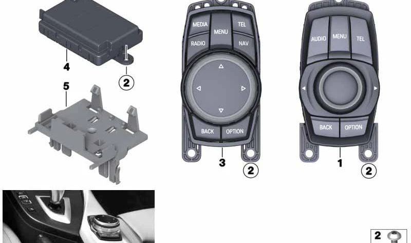 Controlador iDrive Original OEM 65829261704 para BMW F20, F21, F30, F31, F34, F25. Compatible con todos los modelos mencionados.