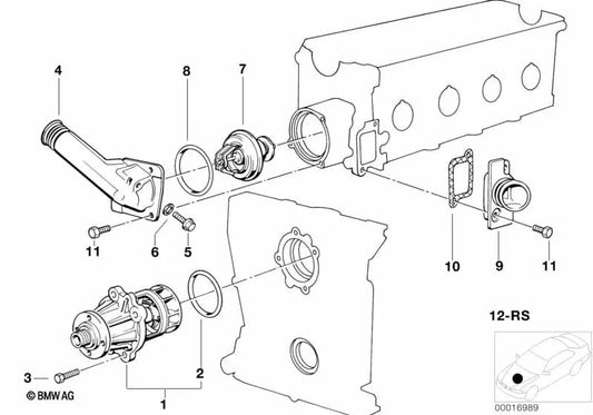 Flange for BMW 3 Series E30, E36, 5 Series E34 (OEM 11531709844). Genuine BMW