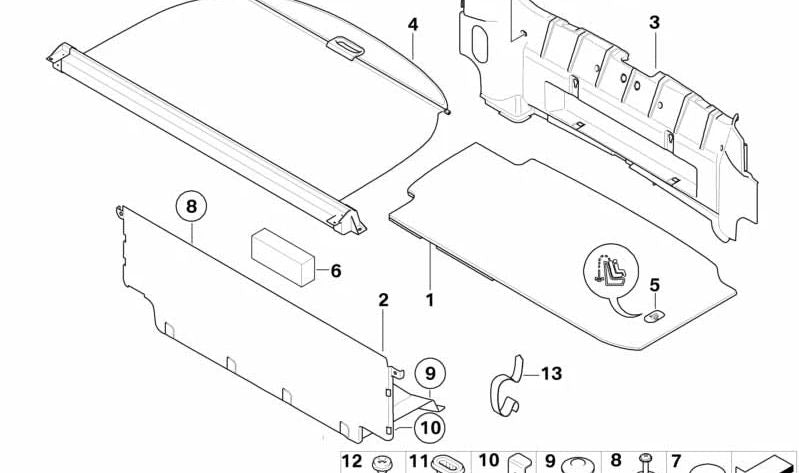 OEM 51478398113 mantendo suporte para BMW E36, Z3, E85, E86. BMW original.