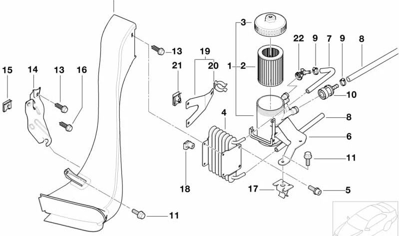 OEM PHAPE NATE 07129904225 PARA BMW E81, E82, E87, E88, F20, F21, F40, F52, F22, E0 92, E92, E92, E92, E92, E92, E9. F30, F31, F34, F35, F80, G20, G21, G28, G80, G81, F32, F33, F36, F82, F83, G22, G23, G26,