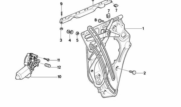 Motor de elevalunas derecho OEM 67621383318 para BMW Serie 8 (E31). Original BMW.